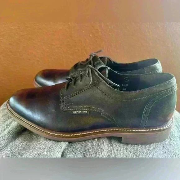 Mephisto Brown Leather Oxford Dress Shoes Men’s U.S. Size 12 - Picture 3 of 9